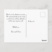 Hydrangea Paarse Dank u Briefkaart (Achterkant)