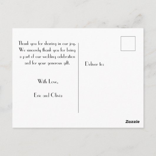 Hydrangea Paarse Dank u Briefkaart (Achterkant)