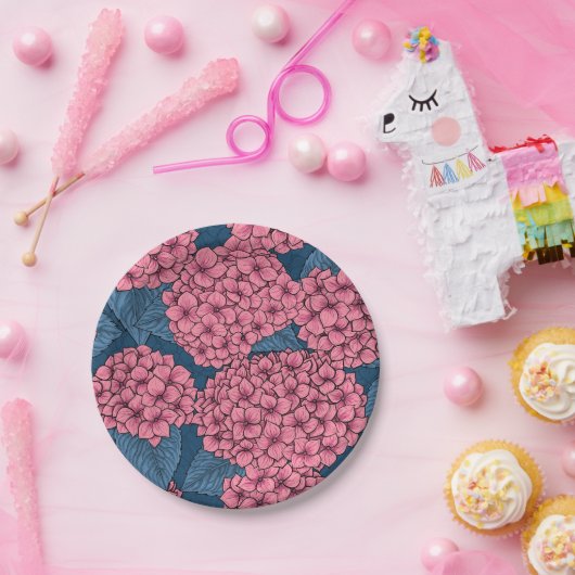 Hydrangea Papieren Bordje (Feest)