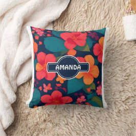 Hydrangea Pastel Kleurrijk Gepersonaliseerd Patroo Kussen