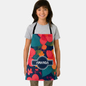 Hydrangea Pastel Kleurrijk Gepersonaliseerd Patroo Schort (Insitu)