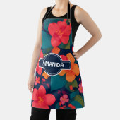 Hydrangea Pastel Kleurrijk Gepersonaliseerd Patroo Schort (Insitu)