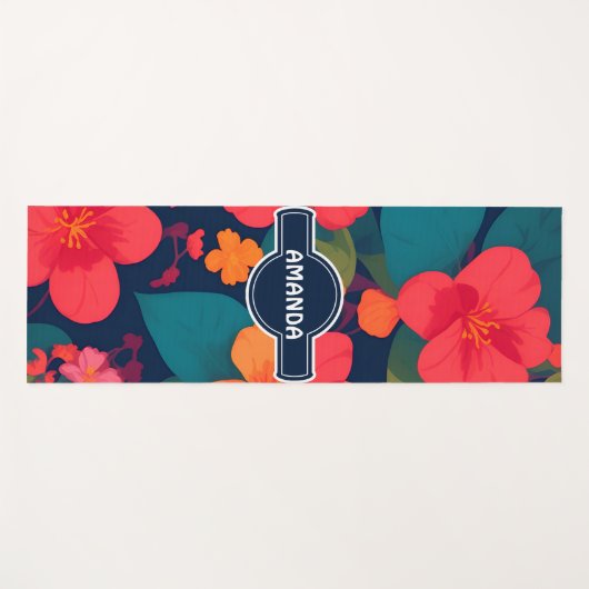 Hydrangea Pastel Kleurrijk Gepersonaliseerd Patroo Yogamat (Voorkant (horizontaal))