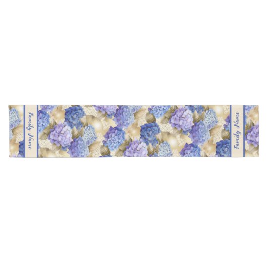 Hydrangea Pattern Short Table Runner Korte Tafelloper (Horizontaal)