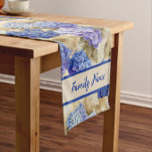 Hydrangea Pattern Short Table Runner Korte Tafelloper (Voorbeeld)