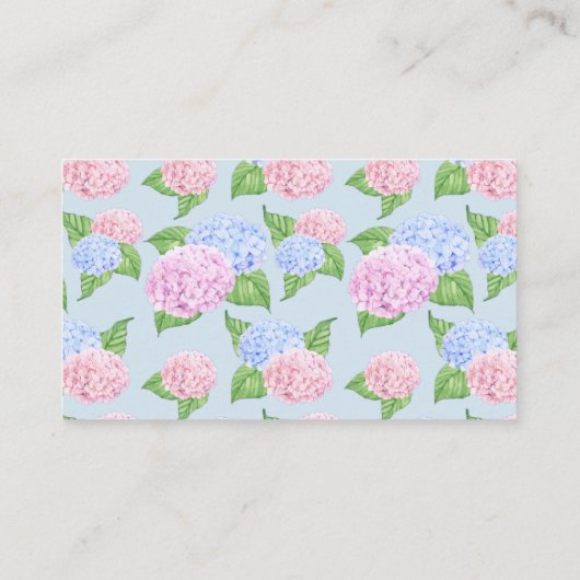 Hydrangea Pattern Visitekaartje (Achterkant)