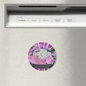 Hydrangea Pink & Blue Gefeliciteerd Magnet (Insitu (Vaatwasser))