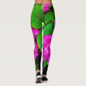 Hydrangea Pink Floral Flowers Natuur Elegant Chic Leggings (Achterkant)