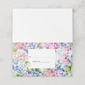 Hydrangea Place Card Guest Table No. Response Kaar Plaatskaartje (Buitenkant ongevouwen)