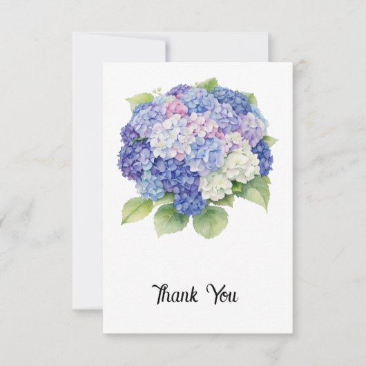 Hydrangea Platte Dankkaart Bedankkaart (Voorkant)