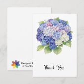 Hydrangea Platte Dankkaart Bedankkaart (Voorkant / Achterkant)