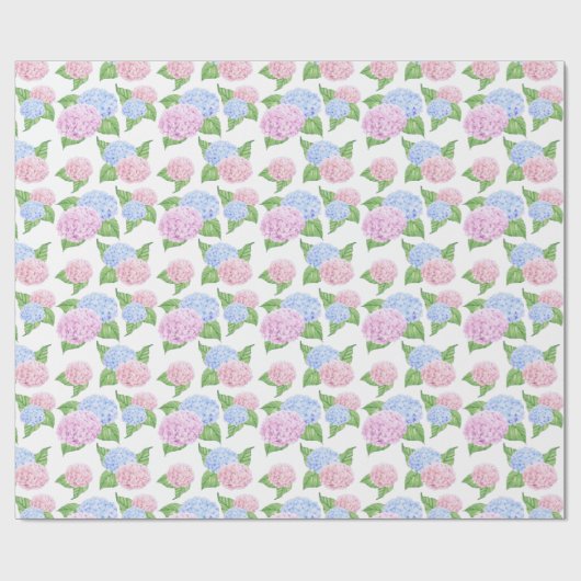 Hydrangea Print Cadeaupapier (Vlak)