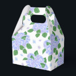 Hydrangea Print Feestbehandelingsdoos Bedankdoosjes<br><div class="desc">Het cadeautje doos wordt getoond met een hydrangea bloemenprint. 
Pas dit item aan of koop het zoals het is.
Tip: Voeg gewoon lekkere treats toe en wat vrolijke linten.</div>