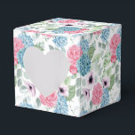 Hydrangea Print Feestbehandelingsdoos Bedankdoosjes<br><div class="desc">De feestelijke gunstendoos is afgebeeld met een bloemige hydrangea-afdruk. 
Pas dit item aan of koop het zoals het is.
Tip: Voeg gewoon je leuke behandelingen toe en een beetje lint.</div>