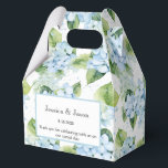 Hydrangea Print Feestbehandelingsdoos Bedankdoosjes<br><div class="desc">De feestelijke cadeauverpakkingsdoos is afgebeeld met een bloemige hydrangea-afdruk. 
Pas dit item aan en wijzig de voorbeeldtekst in uw eigen tekst.
Tip: Voeg gewoon uw lekkere traktaties toe en een vrolijke lint.



Gelicentieerd beeld</div>