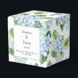 Hydrangea Print Feestbehandelingsdoos Bedankdoosjes<br><div class="desc">De party favor box wordt getoond met een hydrangeabloemenprint.</div>