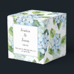 Hydrangea Print Feestbehandelingsdoos Bedankdoosjes<br><div class="desc">De party favor box wordt getoond met een hydrangeabloemenprint.</div>