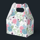 Hydrangea Print Feestcadeautjes Doos Bedankdoosjes<br><div class="desc">De feestfavor-doos wordt weergegeven met een hydrangea-bloemenprint. 
Pas dit item aan of koop het zoals het is.
Tip: Voeg gewoon je lekkere traktaties toe en wat vrolijke linten.</div>