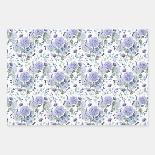 Hydrangea Print Wrapping Papier Bladen Inpakpapier Vel (Voorkant 3)