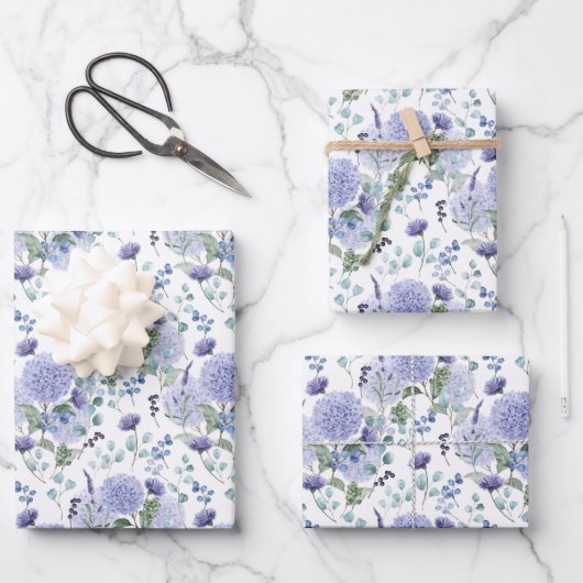 Hydrangea Print Wrapping Papier Bladen Inpakpapier Vel (Voorkant)