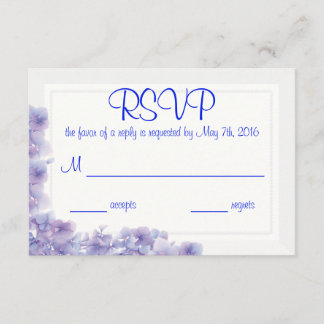 Hydrangea-reactiekaart RSVP Kaartje