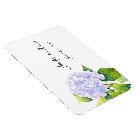 Hydrangea rechthoekig magneet (Rechterzijde)