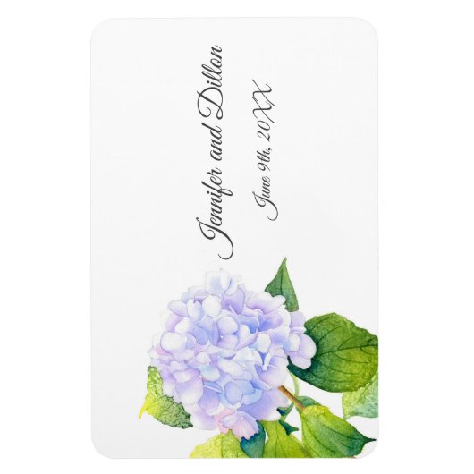 Hydrangea rechthoekig magneet (Verticaal)