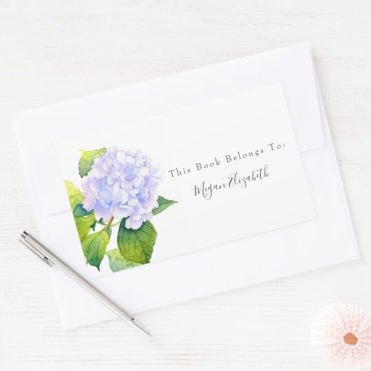 Hydrangea Rechthoekige Sticker (Envelop)
