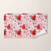 Hydrangea Red Flower Pattern Bad Handdoek (Handdoek)
