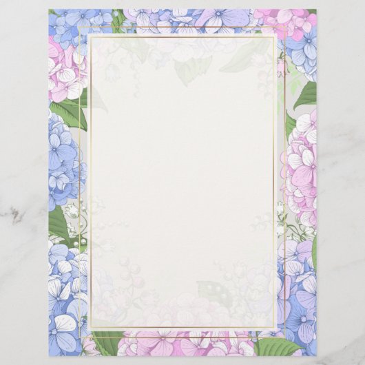 Hydrangea reflecties papier (Achterkant)