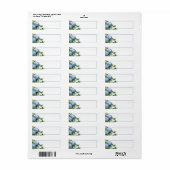 Hydrangea Retouradres Label (Full Sheet)