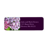 Hydrangea retouradres-label etiket (Voorkant)