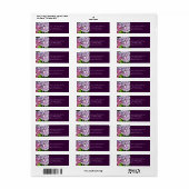 Hydrangea retouradres-label etiket (Full Sheet)
