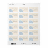 Hydrangea retouradres-label etiket (Full Sheet)