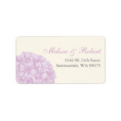 Hydrangea retouradres-label etiket (Voorkant)