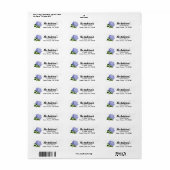 Hydrangea Retouradreslabels Etiket (Full Sheet)
