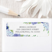 Hydrangea Return Address Label Weddenschap (Insitu)