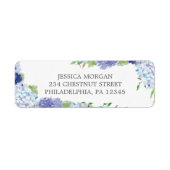 Hydrangea Return Address Label Weddenschap (Voorkant)