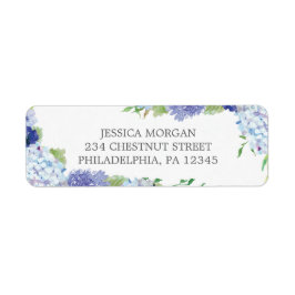 Hydrangea Return Address Label Weddenschap