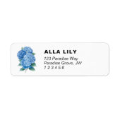 Hydrangea Return Address Labels (Voorkant)
