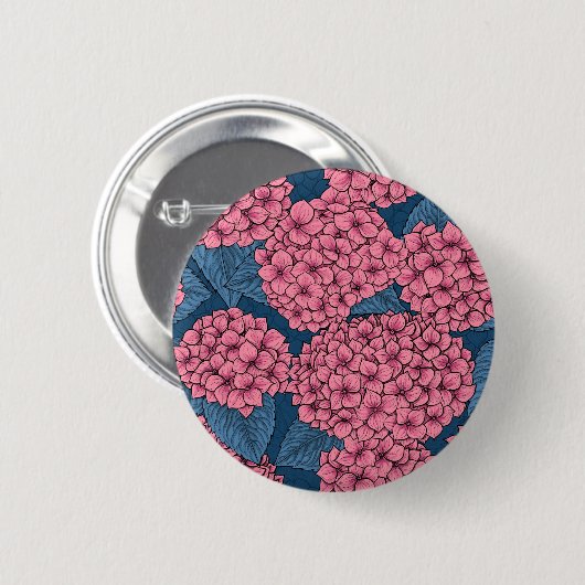 Hydrangea Ronde Button 5,7 Cm (Voorkant /achterkant)