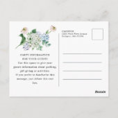 Hydrangea Roos 100e Verjaardag Zomeruitnodiging Briefkaart (Achterkant)