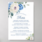 Hydrangea Roos Bloem Moederdag Brunch Menu Poster (Voorkant)