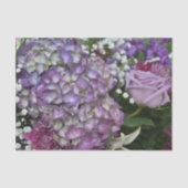 Hydrangea Roos Botanische Lila Paarse Bloemen Tissuepapier (Voorkant)