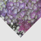 Hydrangea Roos Botanische Lila Paarse Bloemen Tissuepapier (Detail)