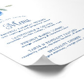 Hydrangea Roos Floral Moederdag Brunch Menu Poster (Hoek)