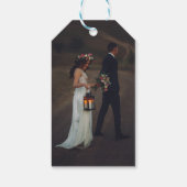 Hydrangea Roos Roze Waterverf Bloemen Cadeaulabel (Achterkant)