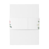 Hydrangea Roos Roze Waterverf Bloemen Uitnodigingen Wikkel (Achterkant Voorbeeld)