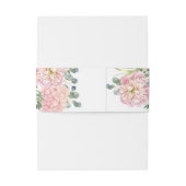 Hydrangea Roos Roze Waterverf Bloemen Uitnodigingen Wikkel (Achterkant Voorbeeld)