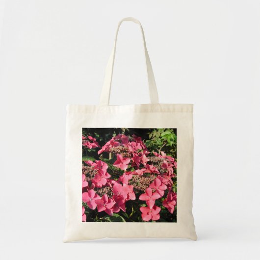 Hydrangea. Roze bloemen. Tote Bag (Voorkant)